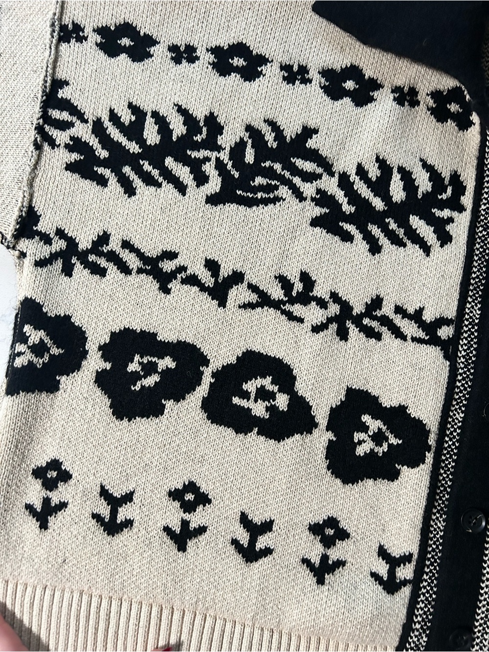 NWT Free People Shelby Cardigan Sweater in Neutral Combo - Picture 10 of 15